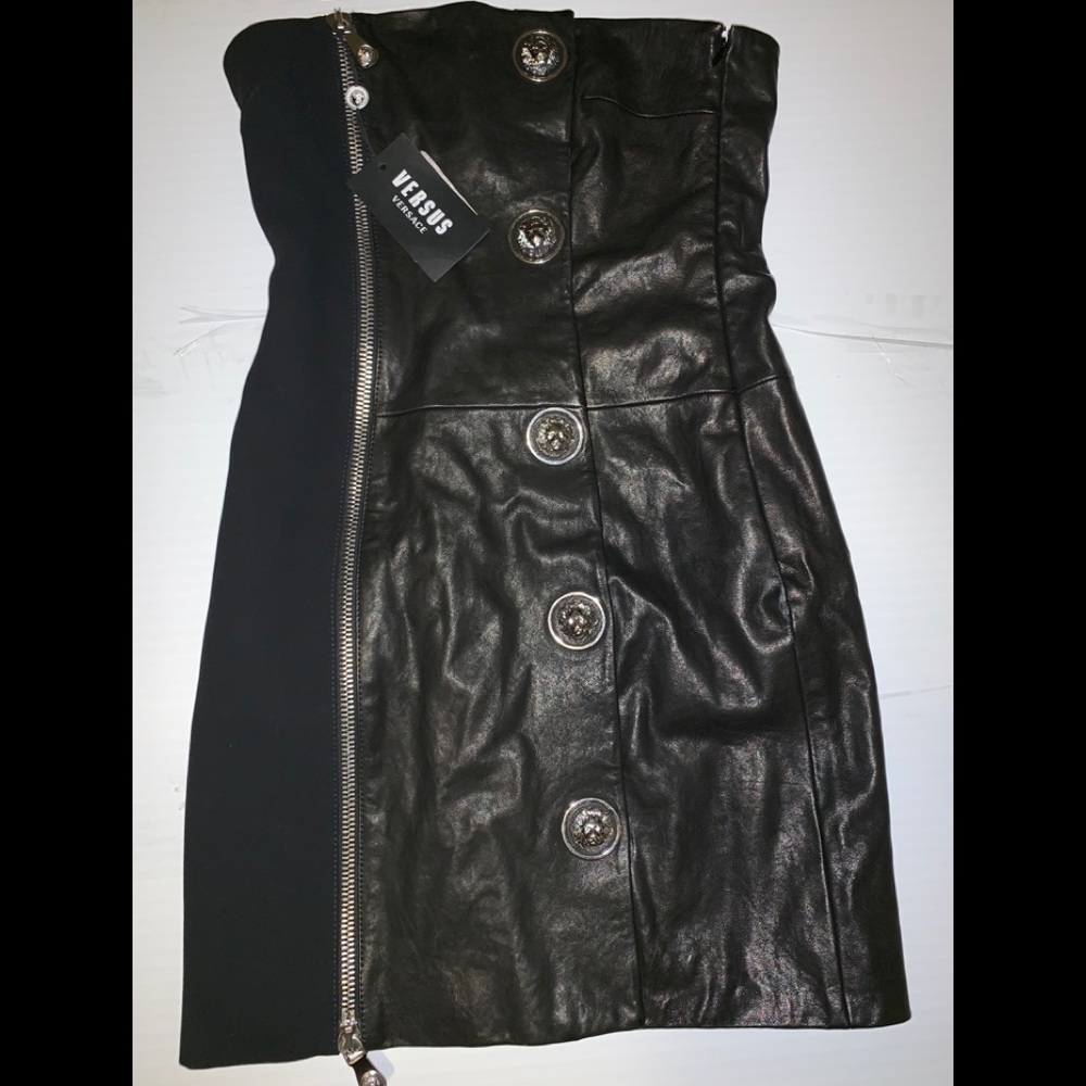 Versace leather outfit jumpsuit